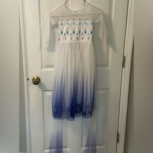 Elsa Snow Queen Outfit Girls Costume Cosplay Dress